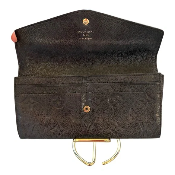 Louis Vuitton Black Monogram Empreinte Envelope Wallet – Noir EUC - Picture 3 of 11